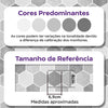 Papel de Parede Adesivo Hexágonos Colmeia Cimento Queimado Com película para áreas úmidas e Molhadas 1,50x0,50