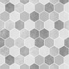 KIT DE 7 ROLOS - 2,50m x 50cm - Papel de Parede Adesivo Hexágonos Colmeia Cimento Queimado