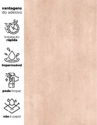 KIT DE 4 ROLOS - 1,00m x 50cm - Papel de Parede Adesivo Cimento Queimado Solare