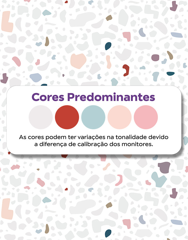 KIT DE 5 ROLOS - 2,50m x 50cm - Papel de Parede Adesivo Granilite Candy