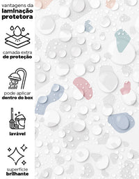 KIT DE 6 ROLOS - 2,50m x 50cm - Papel de Parede Adesivo Granilite Candy