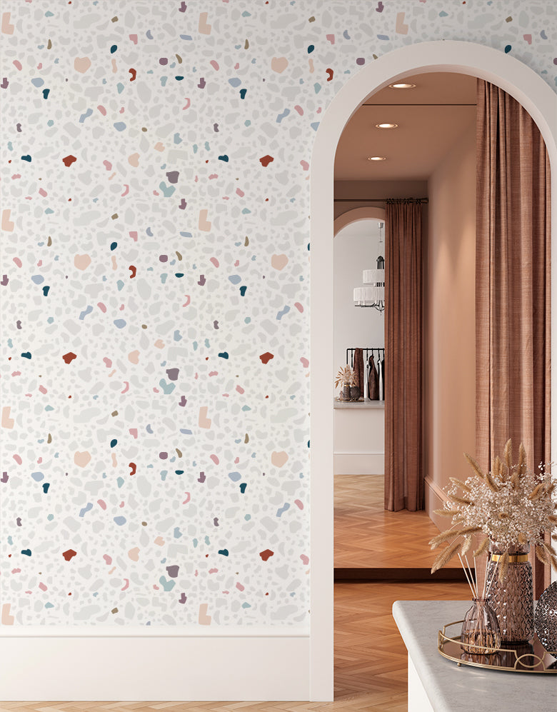 KIT DE 5 ROLOS - 2,50m x 50cm - Papel de Parede Adesivo Granilite Candy