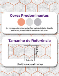 Papel de Parede Adesivo Colméia Rose