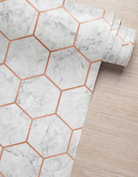 Papel de Parede Adesivo Colméia Rose