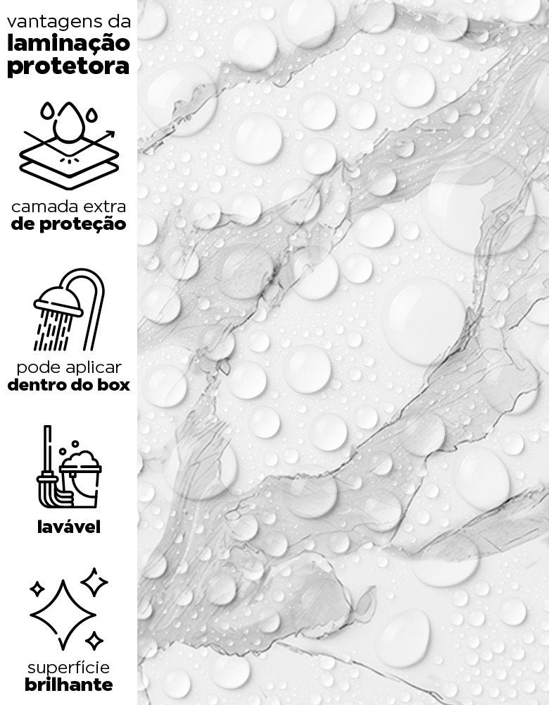 Papel de Parede Adesivo Mármore Branco Glacial