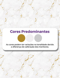 KIT DE 7 ROLOS - 3,00m x 50cm - Papel de Parede Adesivo Mármore Gold