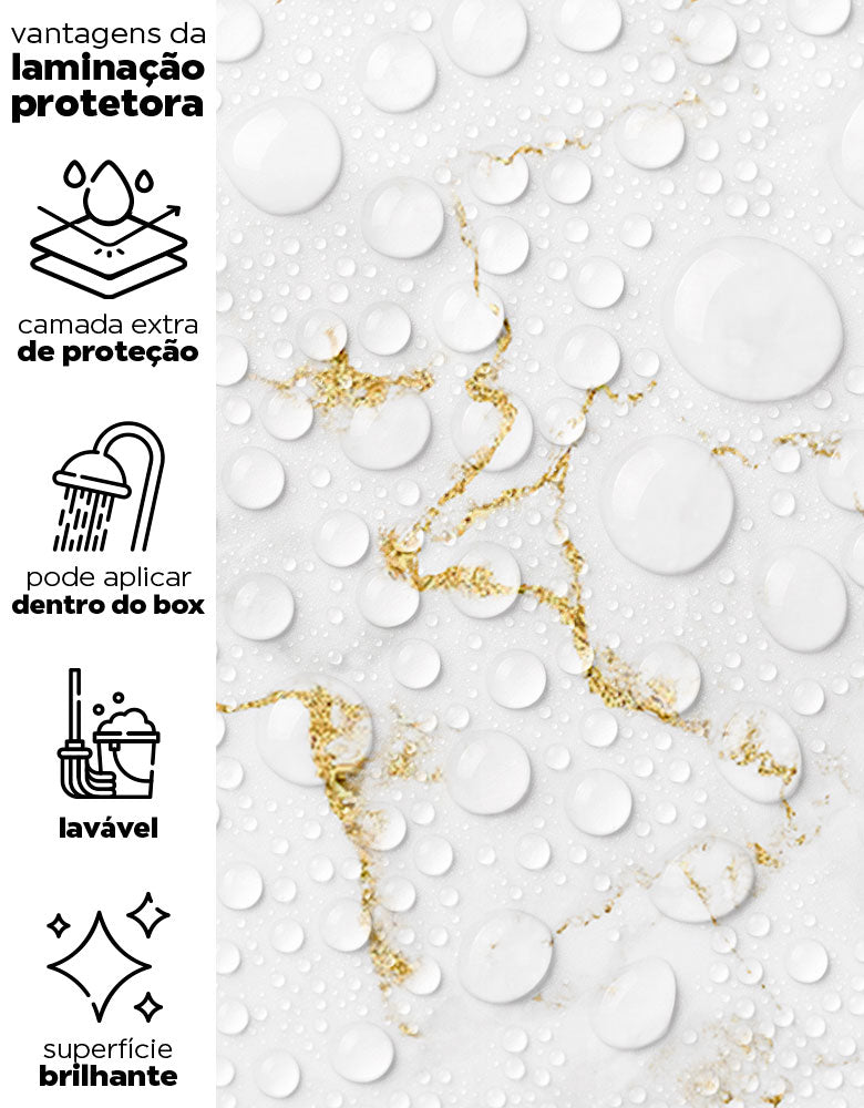 Papel de Parede Adesivo Mármore Gold
