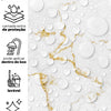 KIT DE 7 ROLOS - 3,00m x 50cm - Papel de Parede Adesivo Mármore Gold
