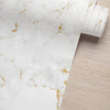 KIT DE 6 ROLOS - 3,00m x 50cm - Papel de Parede Adesivo Mármore Gold