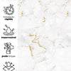 KIT DE 6 ROLOS - 3,00m x 50cm - Papel de Parede Adesivo Mármore Gold