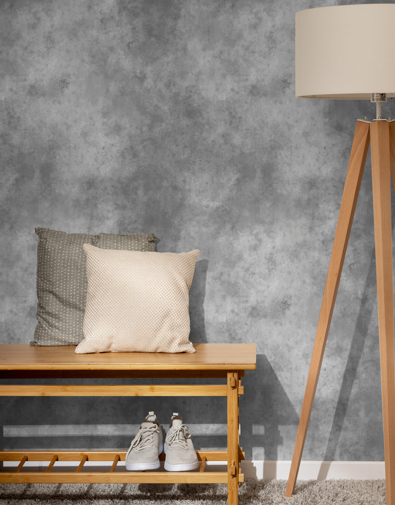 Papel de Parede Adesivo Cimento Queimado Industrial