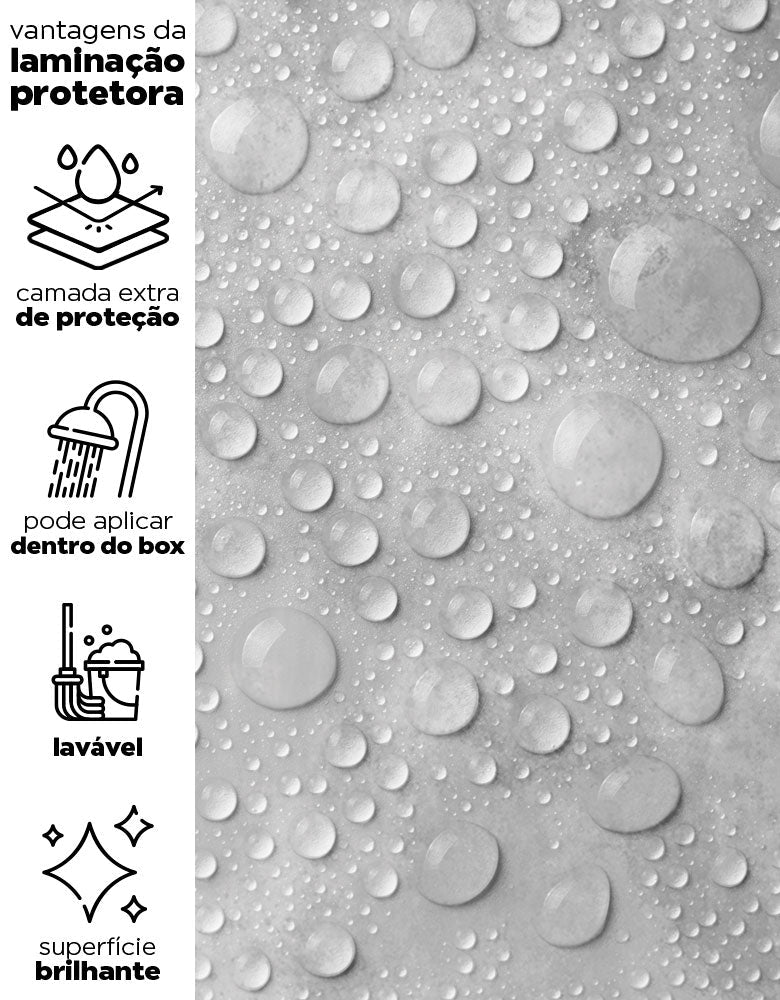 KIT DE 5 ROLOS - 1,50m x 50cm - Papel de Parede Adesivo Cimento Queimado Industrial