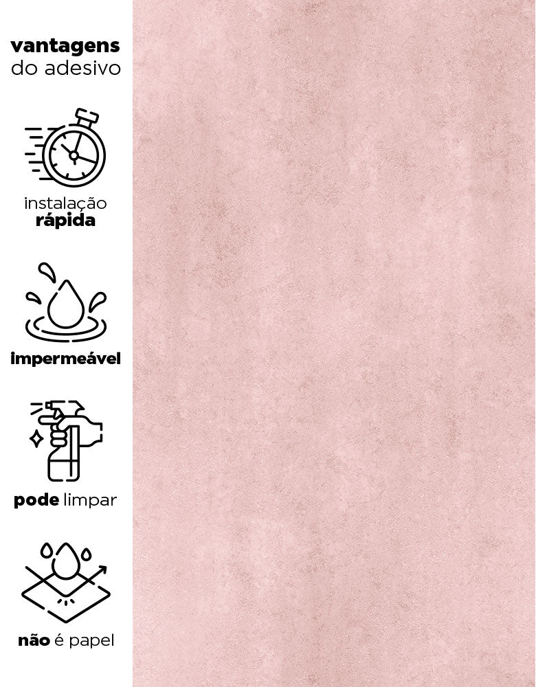 Papel de Parede Adesivo Cimento Queimado Ternura