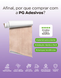 KIT DE 4 ROLOS - 1,00m x 50cm - Papel de Parede Adesivo Cimento Queimado Solare