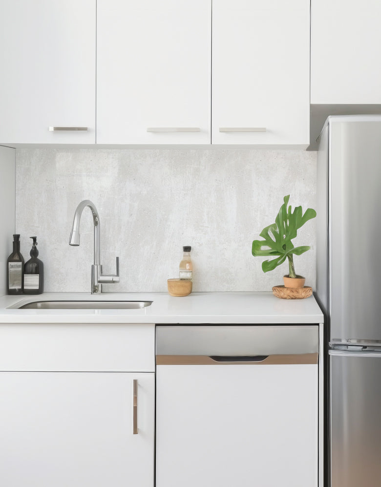 Papel de Parede Adesivo Cimento Queimado Glacial