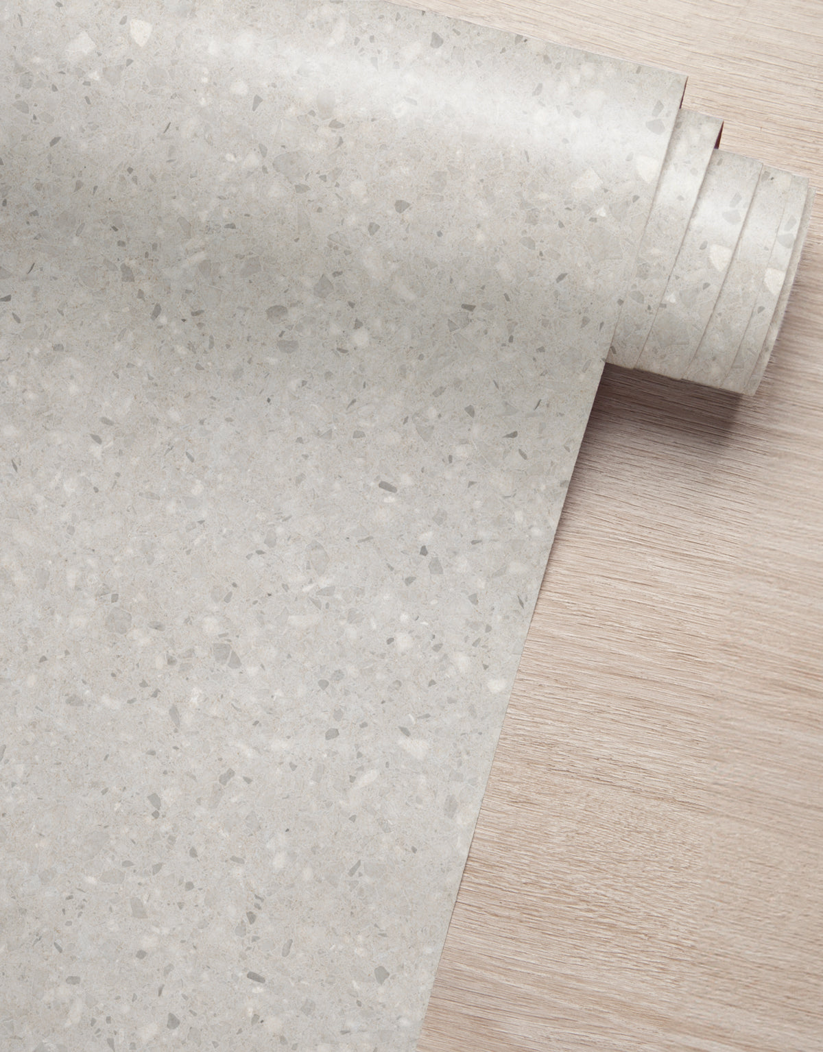 KIT DE 10 ROLOS - 1,00m x 50cm - Papel de Parede Adesivo Granilite Bege Claro