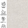 KIT DE 10 ROLOS - 1,00m x 50cm - Papel de Parede Adesivo Granilite Bege Claro