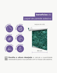 Papel de Parede Adesivo Mármore Verde Esmeralda
