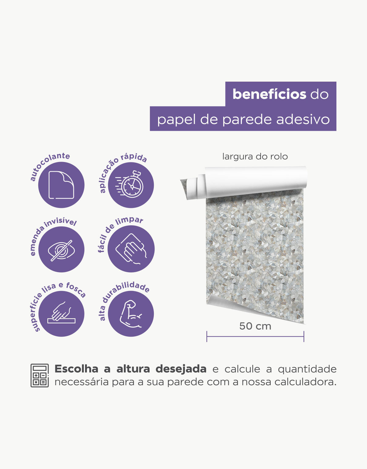 Papel de Parede Adesivo Mosaico Madrepérola