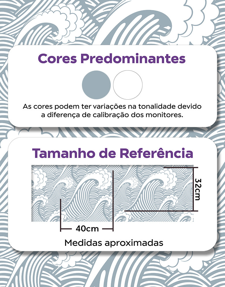 Papel de Parede Adesivo Grandes Ondas