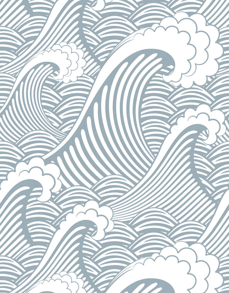 Papel de Parede Adesivo Grandes Ondas
