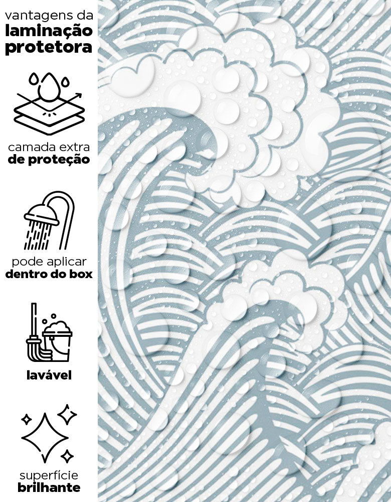 Papel de Parede Adesivo Grandes Ondas