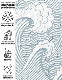 Papel de Parede Adesivo Grandes Ondas