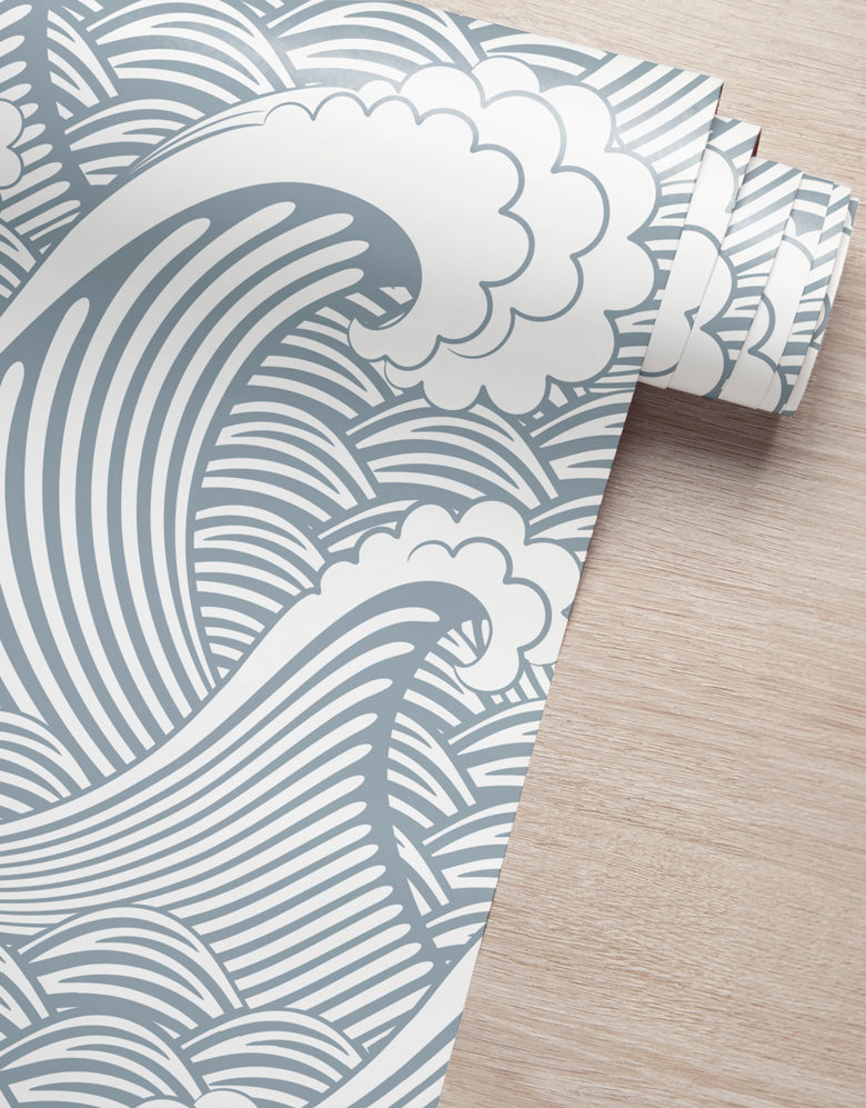 Papel de Parede Adesivo Grandes Ondas