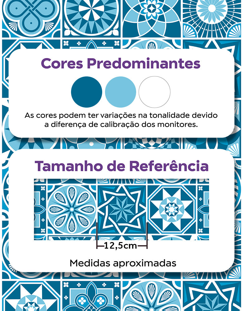 Papel de Parede Adesivo Azulejo Acqua