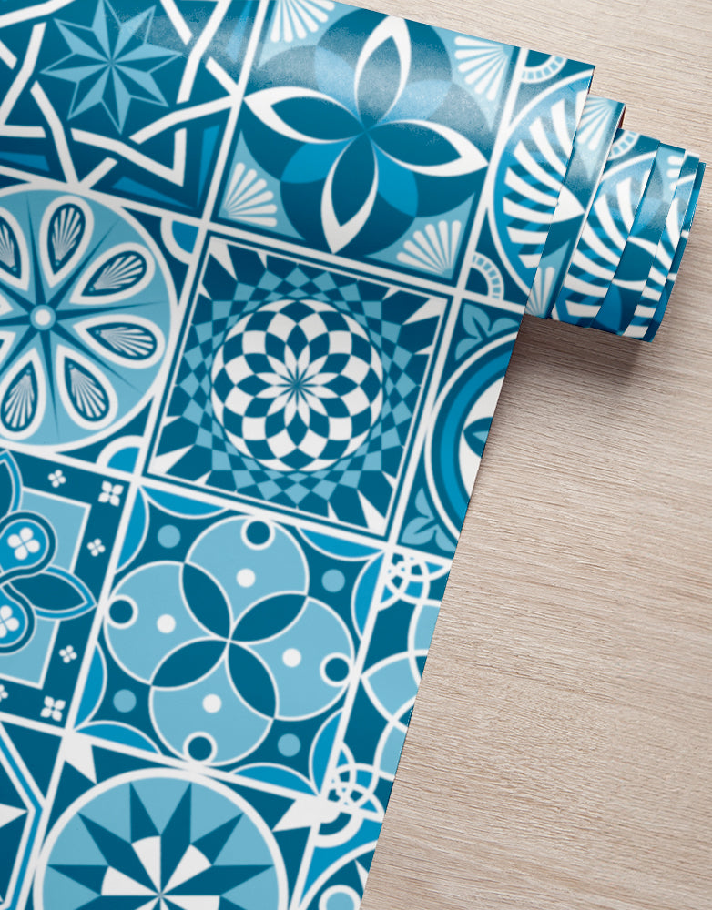 Papel de Parede Adesivo Azulejo Acqua