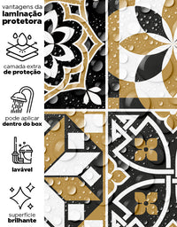 Papel de Parede Adesivo Azulejo Café