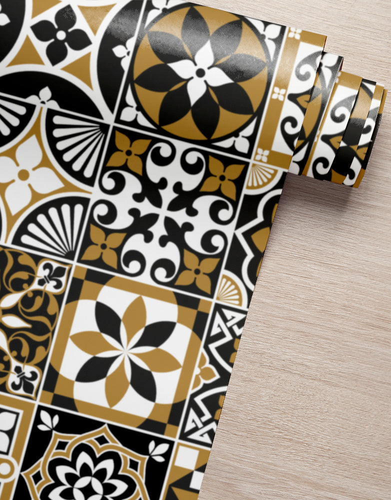 Papel de Parede Adesivo Azulejo Café