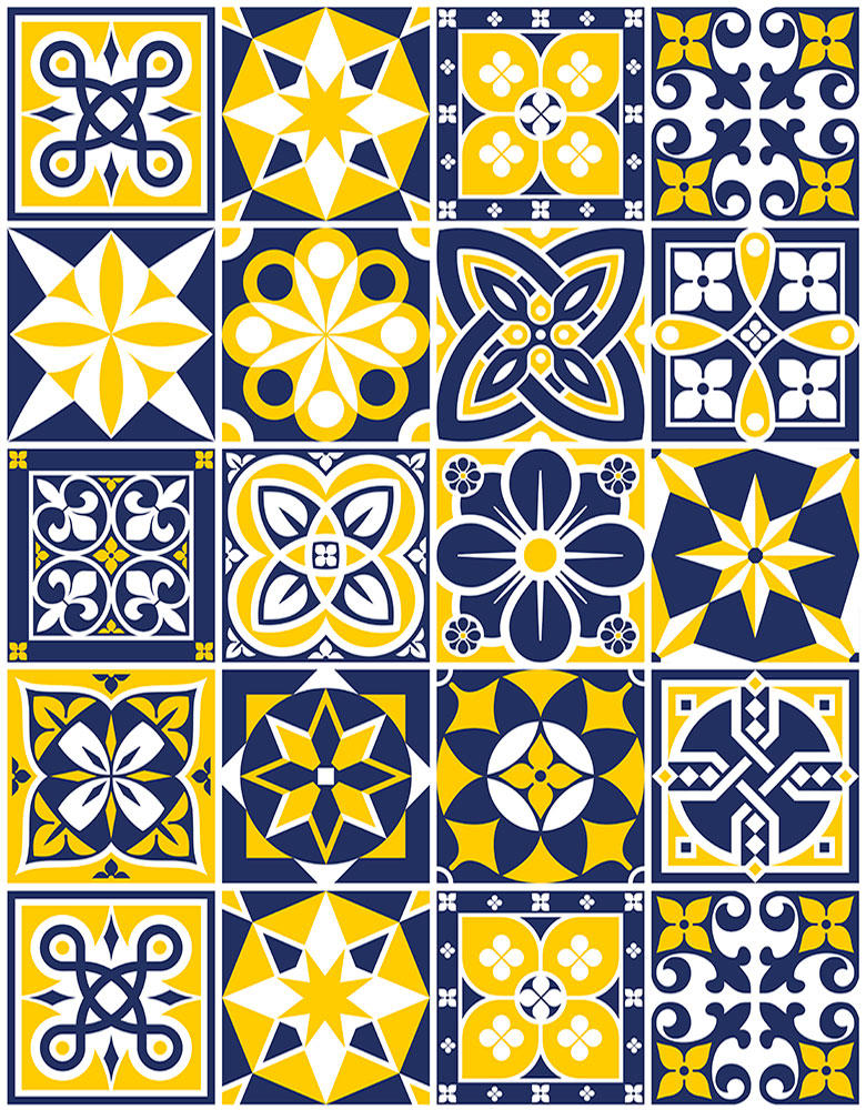 Papel de Parede Adesivo Azulejo Capri