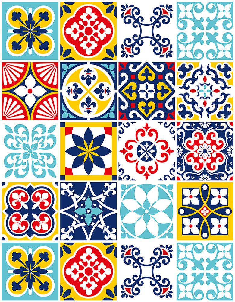 Papel de Parede Adesivo Azulejo Coimbra
