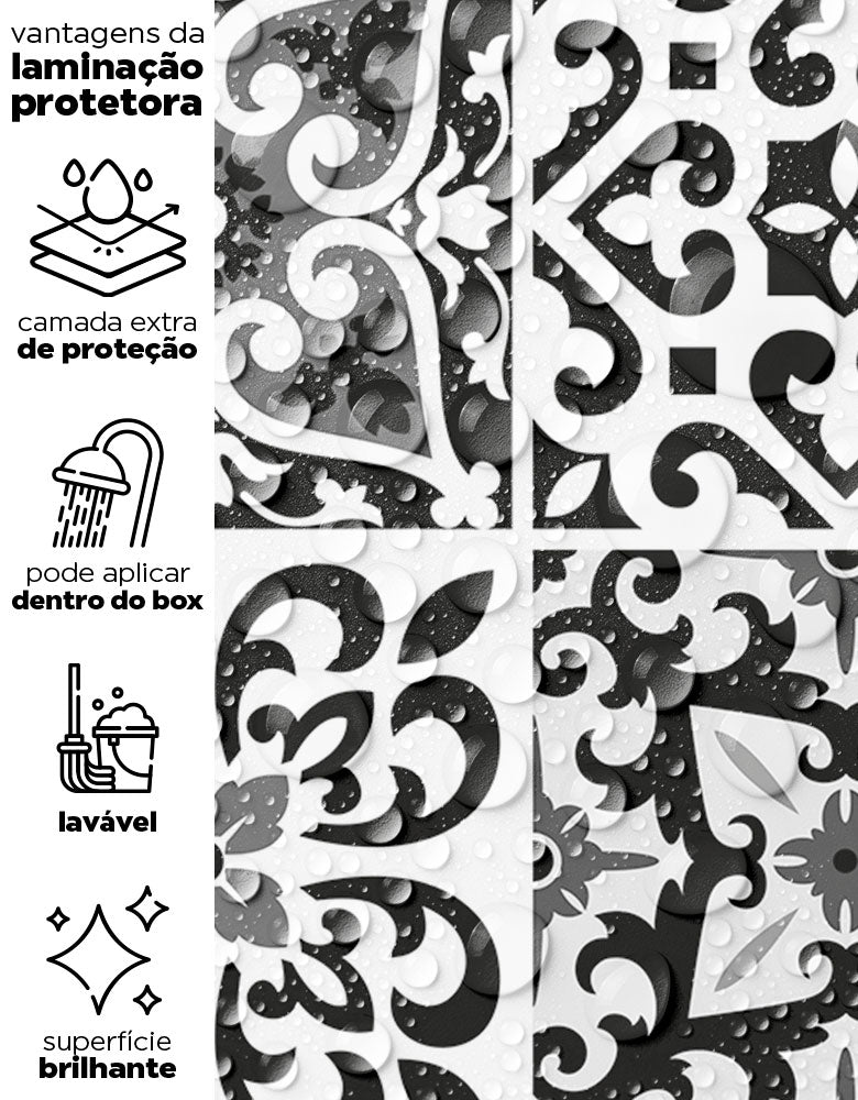 Papel de Parede Adesivo Azulejo Elegance