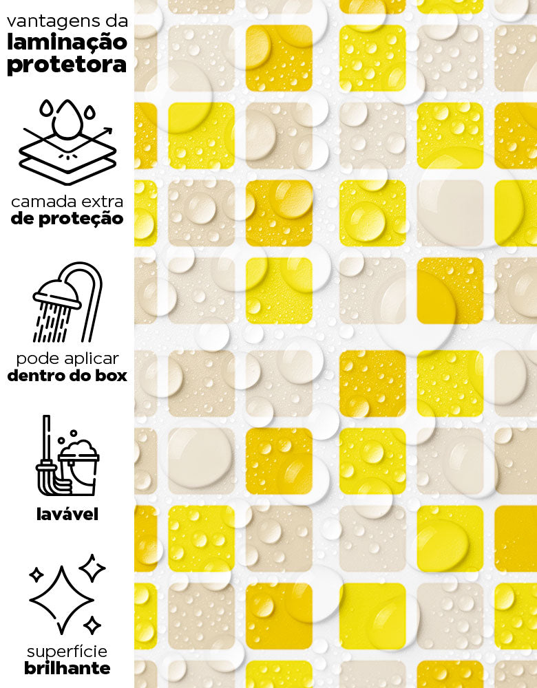 Papel de Parede Pastilha Amarela