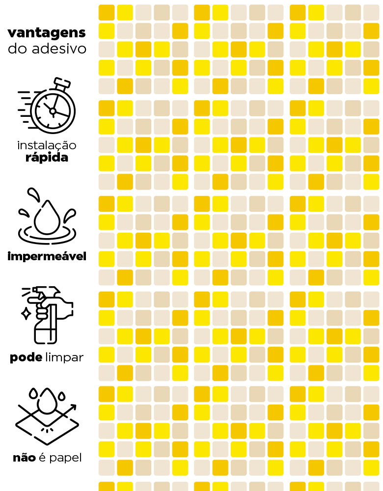 Papel de Parede Pastilha Amarela