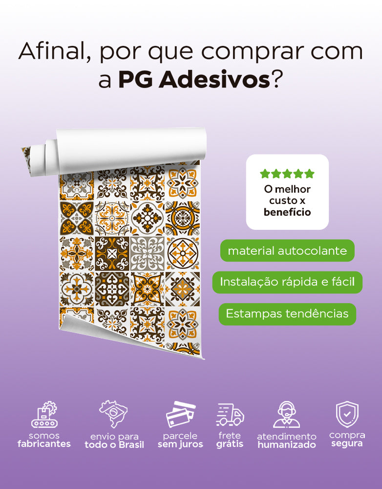 Papel de Parede Adesivo Azulejo Madri