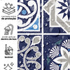Papel de Parede Adesivo Azulejo Marine