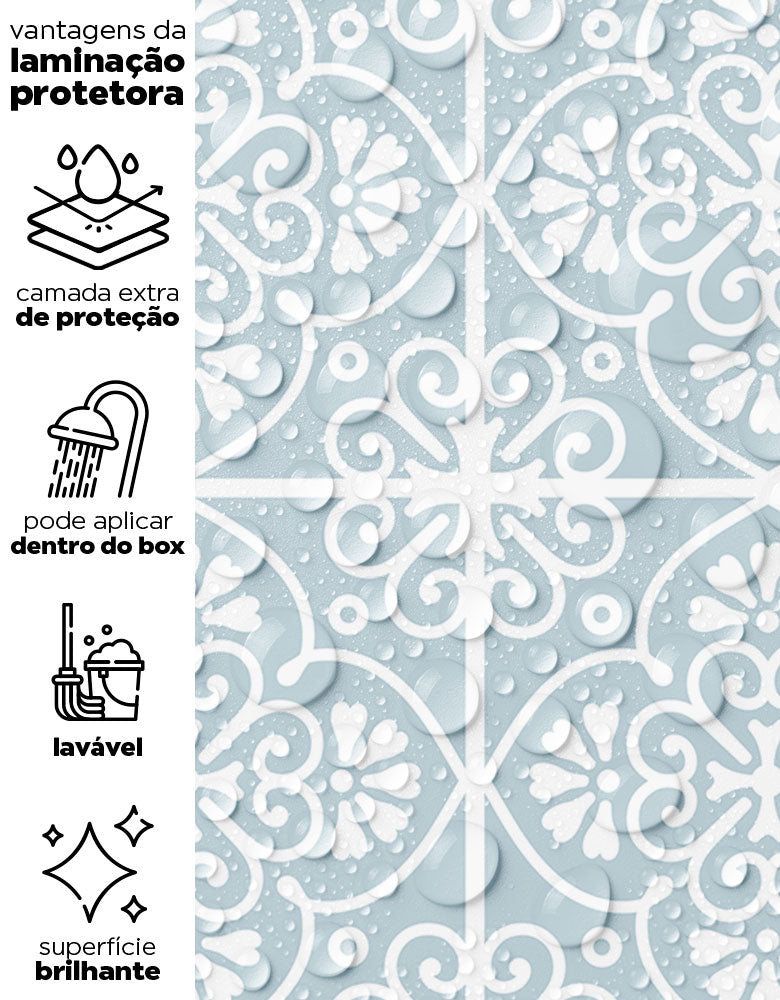 Papel de Parede Adesivo Azulejo Matte