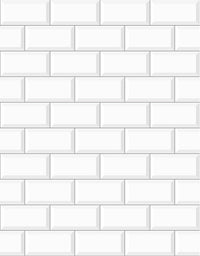 KIT DE 7 ROLOS - 1,50m x 50cm - Papel de Parede Tijolinho Metro White
