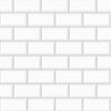 KIT DE 7 ROLOS - 1,50m x 50cm - Papel de Parede Tijolinho Metro White