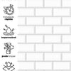 KIT DE 7 ROLOS - 1,50m x 50cm - Papel de Parede Tijolinho Metro White