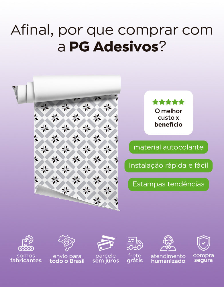 Papel de Parede Adesivo Azulejo Modern