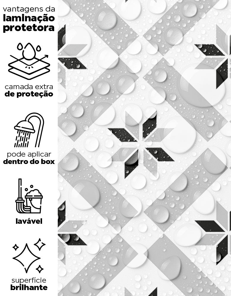 Papel de Parede Adesivo Azulejo Modern