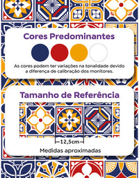 Papel de Parede Adesivo Azulejo Mônaco