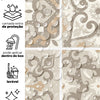 KIT DE 2 ROLOS - 3,00m x 50cm - Papel de Parede Adesivo Azulejo Nude