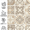 KIT DE 2 ROLOS - 3,00m x 50cm - Papel de Parede Adesivo Azulejo Nude