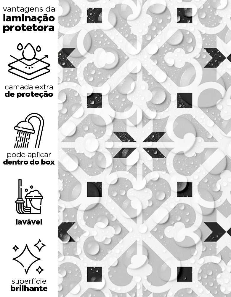 Papel de Parede Adesivo Azulejo Paris