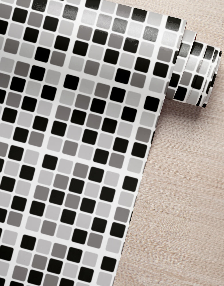 Papel de Parede Adesivo Pastilhas Pretas